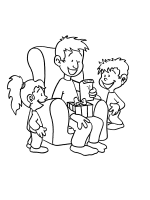 A coloring page of fathers day